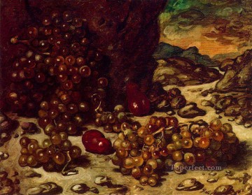 naturaleza muerta con paisaje rocoso 1942 Giorgio de Chirico Surrealismo metafísico Pinturas al óleo